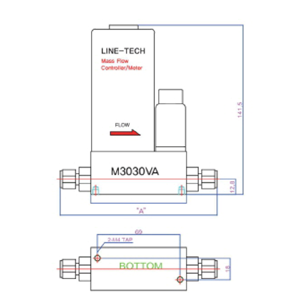 Analogue mass flowmeter M3030VA