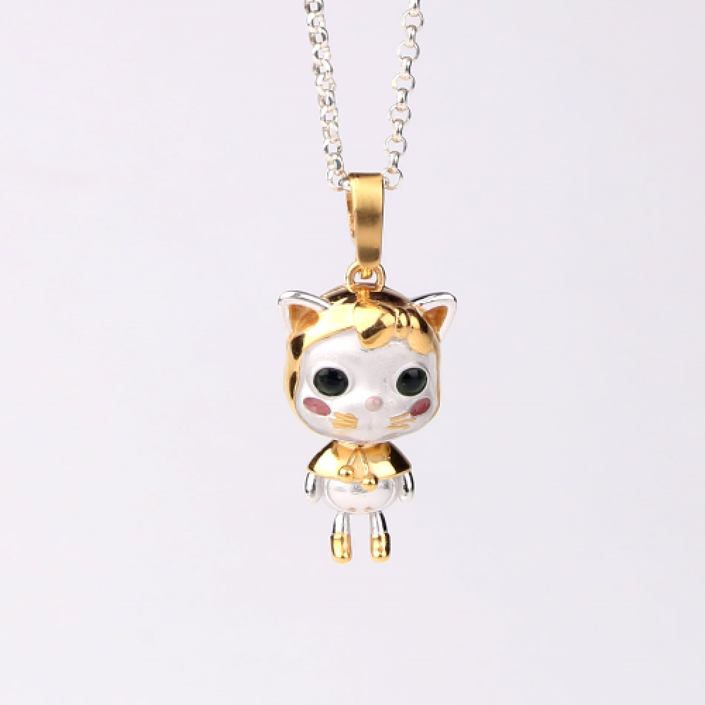 Raincoat Cat pendant
