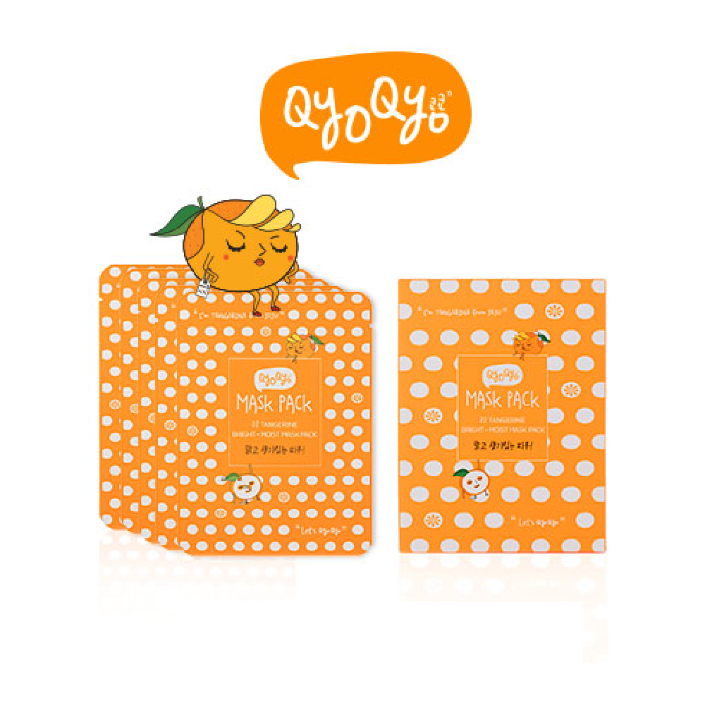 Qyo Qyo TanGerine Bright + Moist Mask Pack