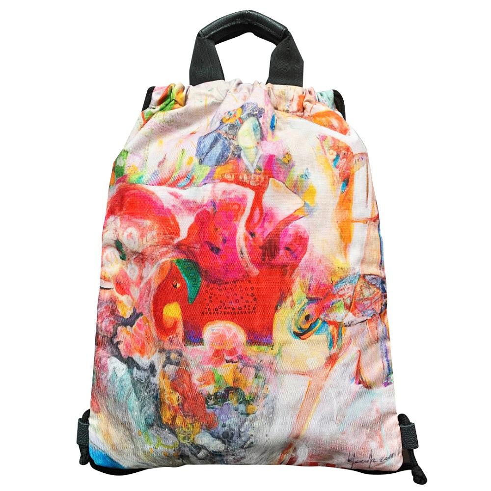 Art-WISH Backpack by Wishbyha.k Collaboration with Korean Artists Waterproof 33.5 x 43cm / 13.1 x 16