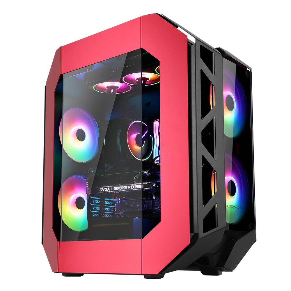 AL1000 SYNC Open-Design Full Tower Case_RED WINE