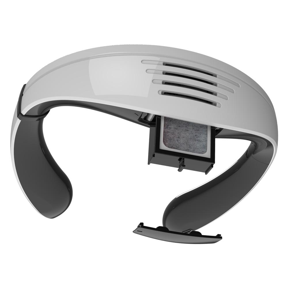 EOS Convenient Wearable Type Portable Air Purifier Hepa Filter Black & Orange