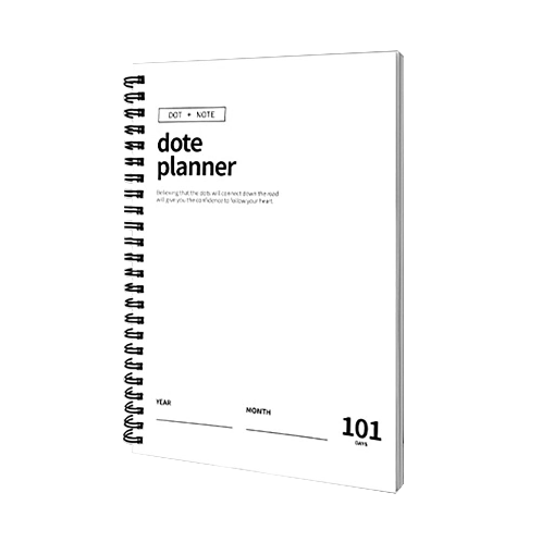 Dote Planner 101 Days (DOT + NOTE) A5 Size Planner Book Monthly Weekly Daily