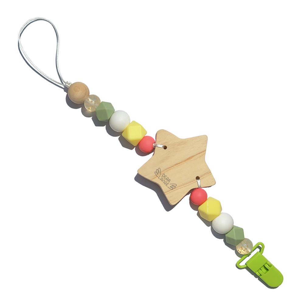 Pacifier Clip Supplier in Korea, HINOKI WOOD and SILICONE PACIFIER CLIP