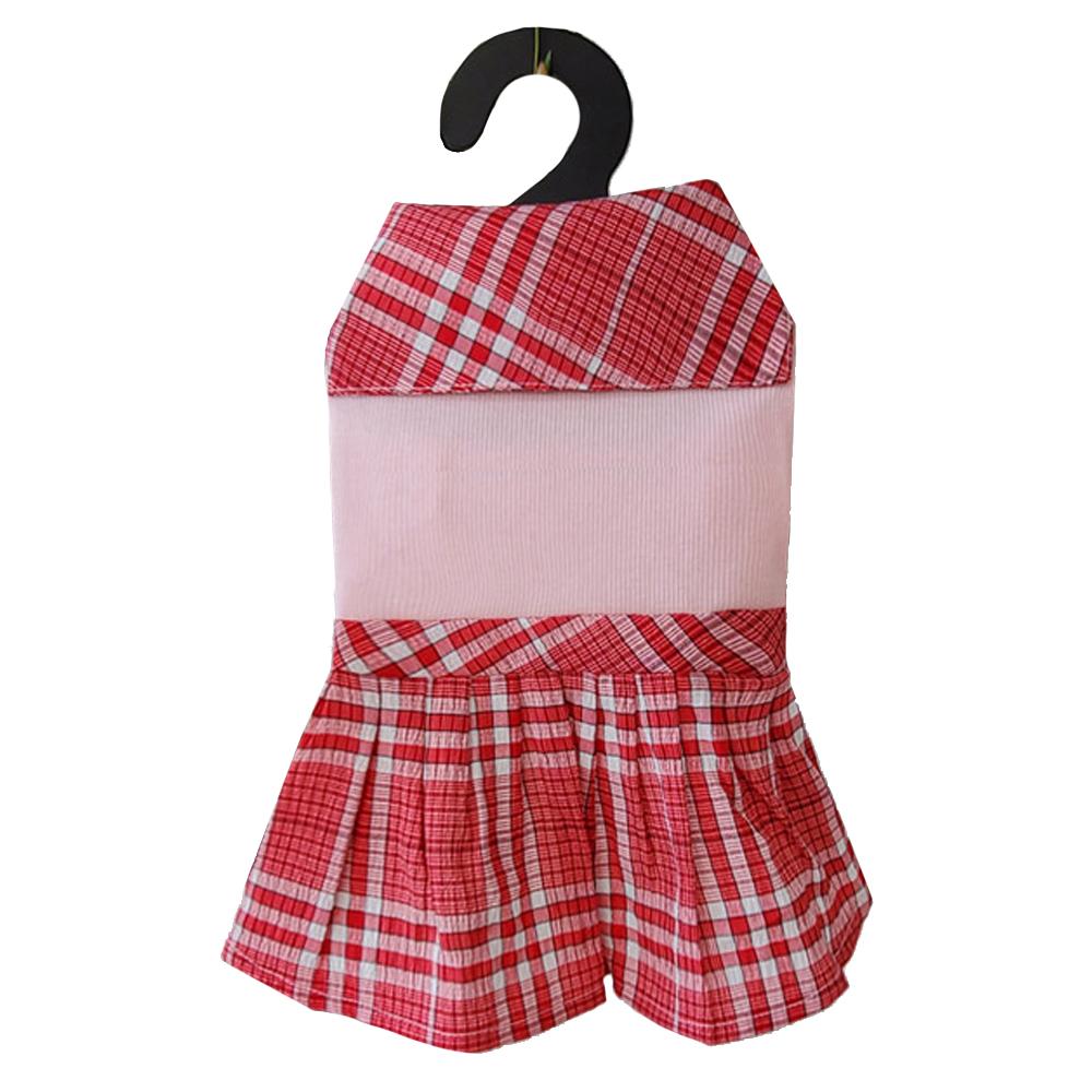 Rora Check Sailor One-piece (Red / S size)
