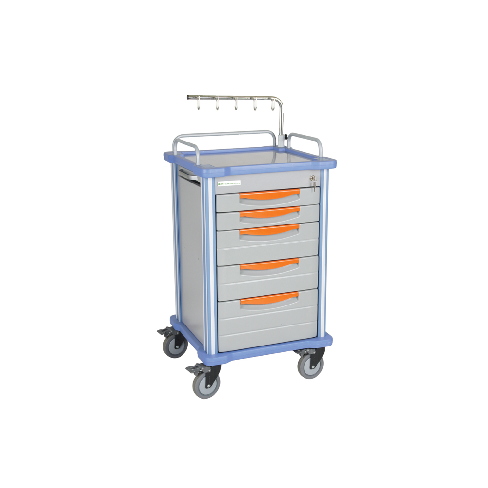 Patient Emergency Trolley, Medical Nursing Crash Cart, Medical Cart hospital Furniture