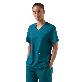 full image Women's-Double-Pocket-Scrub-Top-Ocean-Teal