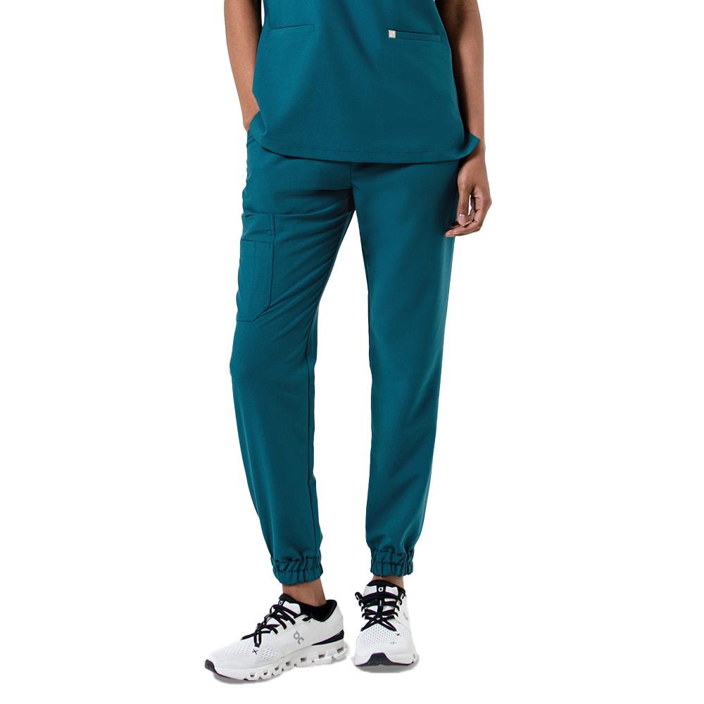 Women's-StrechFit-Jogger-Scrub-Pants-Ocean-Teal
